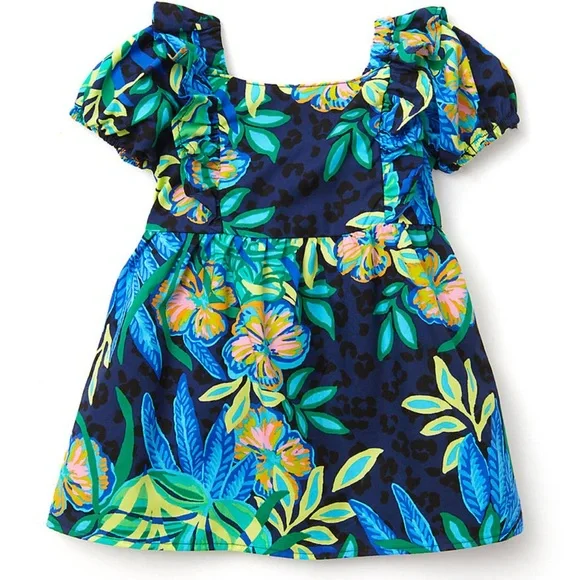 light blue dress shirt with grey pants Lilly Pulitzer Floral Dress Double Sided – LeftKneePatch